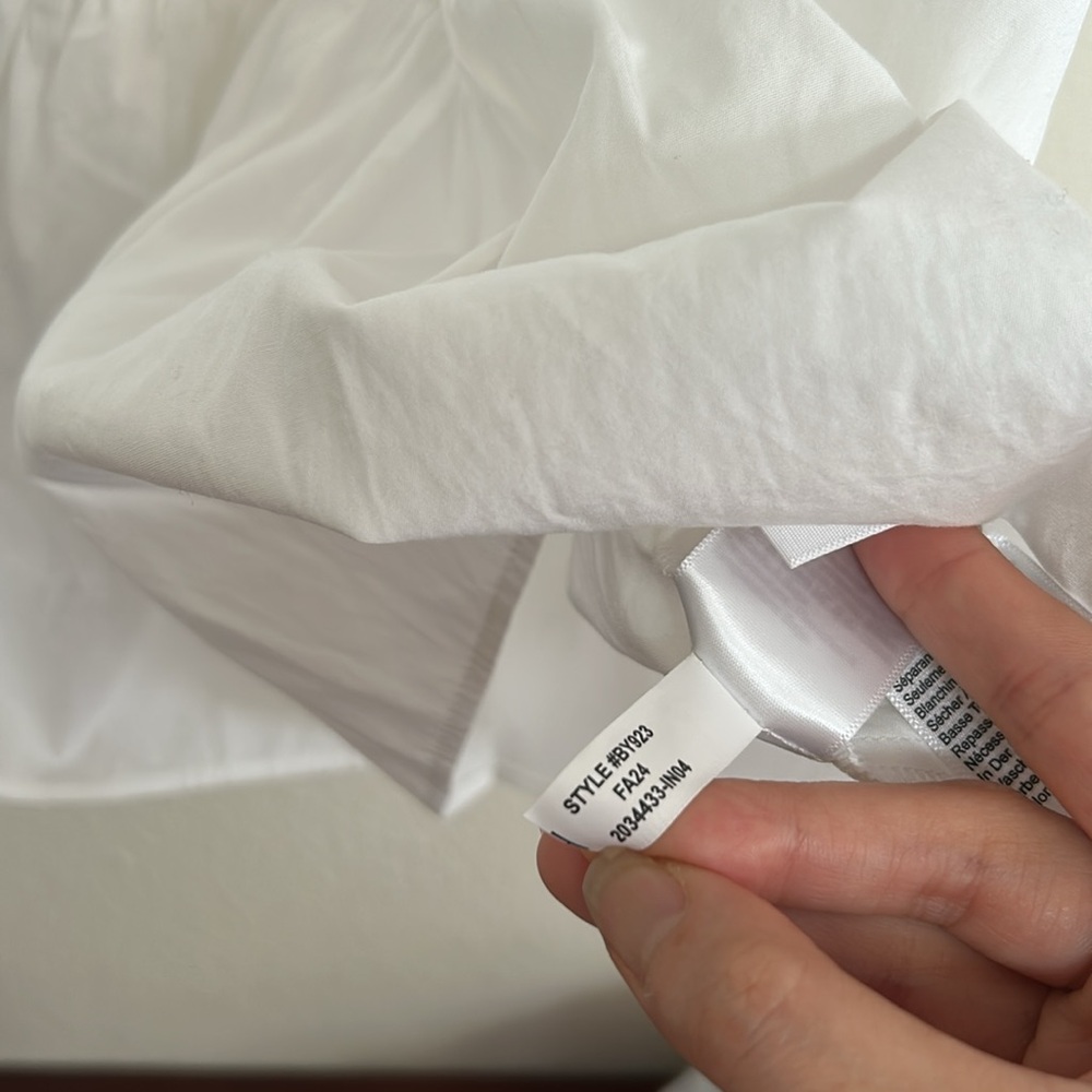 J. Crew - Amelia Crisp White Ruffled Hemline Button Down Midi Shirt-Dress - Picture 9 of 9